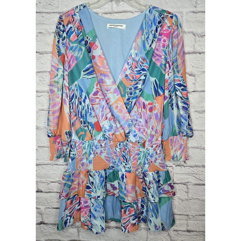 Amanda Uprichard Arber Mini Dress in Papillon medium tropical resort vacation